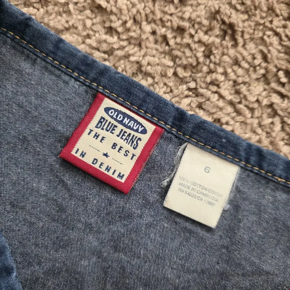 Vintage Old Navy Denim Wrap Skirt Womens 6 Y2K Minimalist Boho Beach